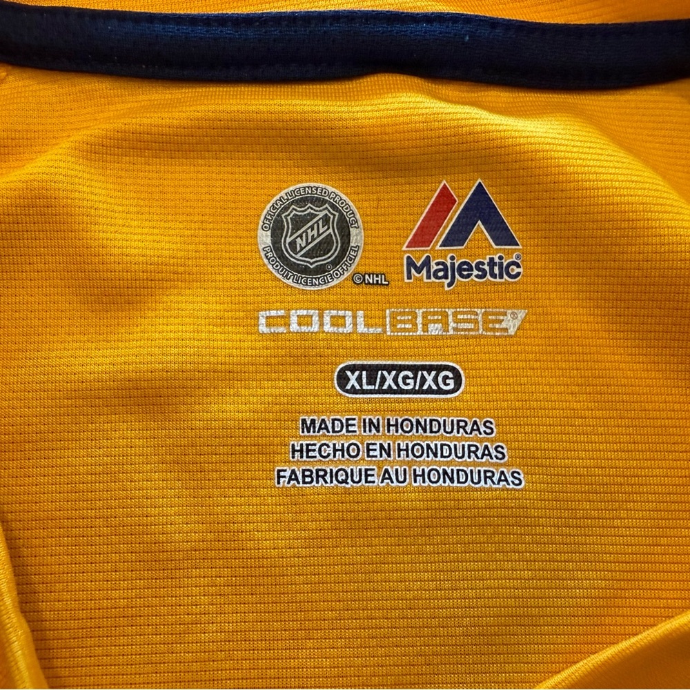 Majestic Nashville Predators Yellow Long Sleeve Shirt - Picture 5 of 6